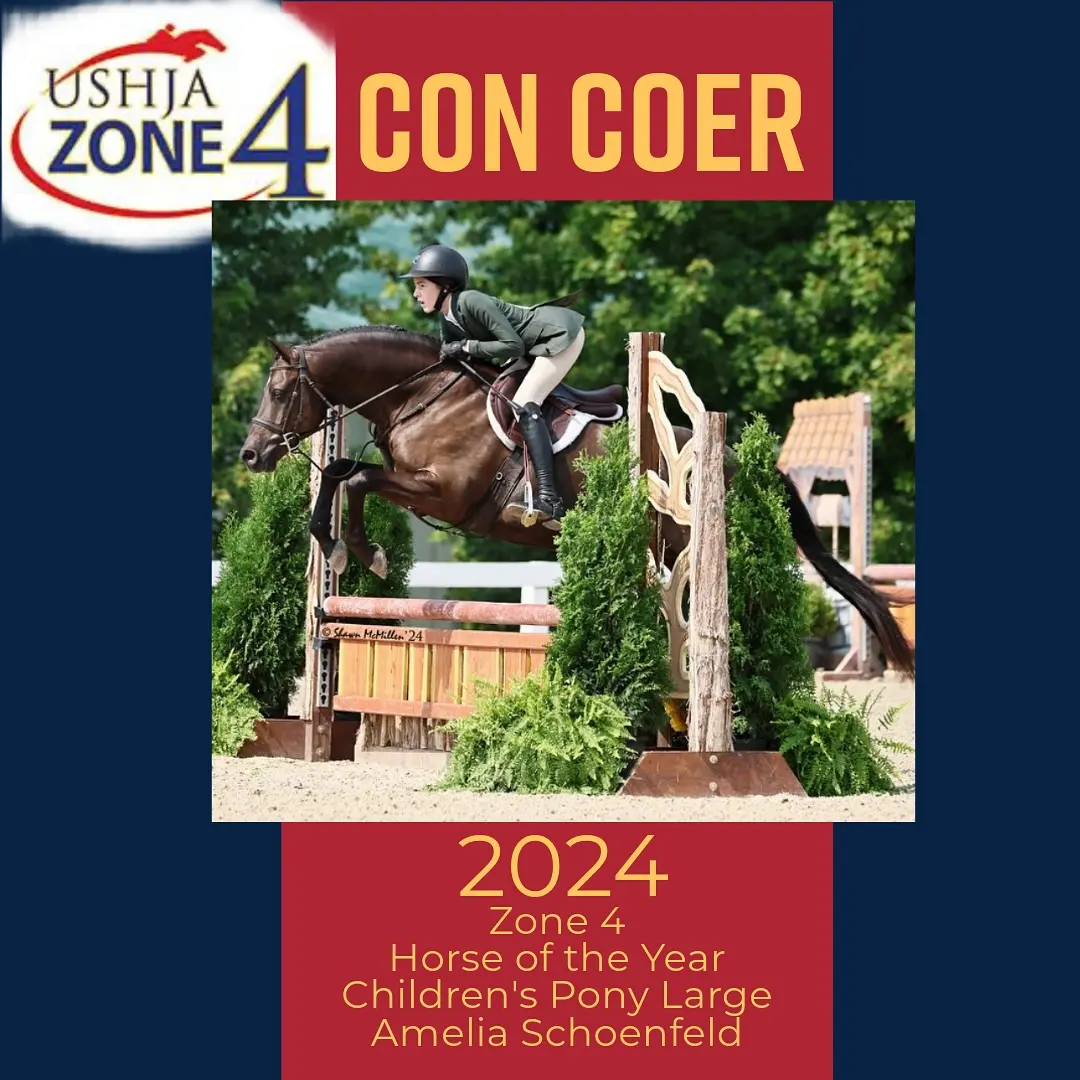 CON COER and a young rider jumping a natural hunter fence